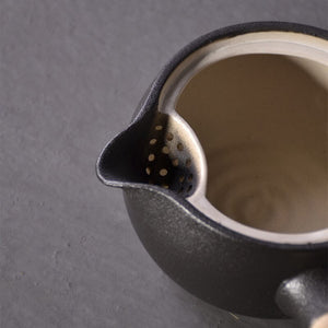 black crockery ceramic kyusu teapot - tea pot drinkware 500ml acacuss