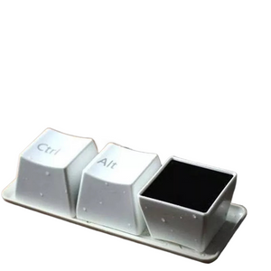 3Pcs Set Creative Keyboard Tea Cup Office Coffee Cups Black Color Ctrl Del Alt Keys Mugs Promotion Gifts Trade Shows Wedding acacuss