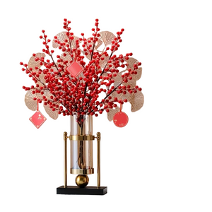 Creative Nordic Vase Metal Bracket Glass Vase Ornaments Living Room Table Home Dried Flower Arrangement Accessories Decoration acacuss