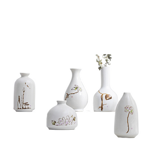 Ceramic Fragrance Bottle Creative Home Mini Ceramic Vase Decoration Hydroponic Flowers acacuss
