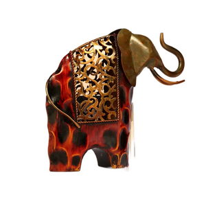 Carved iron art elephant Metal animal sculpture Home furnishing Articles Handicrafts acacuss