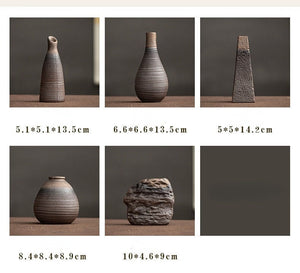 ACACUSS Japanese Terracotta Table Vase Pottery best house warming ornaments gift - ACACUSS