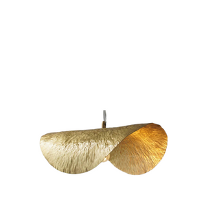 lustre suspendu en laiton martelé pour îlot de cuisine | suspension en cuivre - acacuss