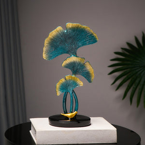 Ginkgo Leaf Statue Simple Living Room Decoration Home Metal Crafts Modern Plant Sculpture Aesthetic Room Ornaments Shelf Decor acacuss
