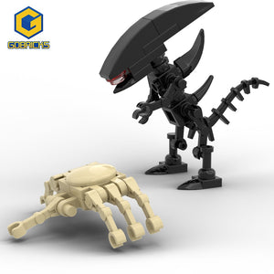 Gobricks Alien and Face Hugger Building Block Collectible Model Toy Mini Action Figure Classic Bricks Toys For Kids Gift acacuss