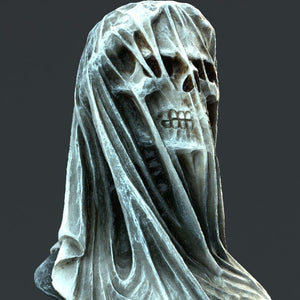 Gothic Style Veil Death Skull Home Decoration Desktop Resin Statues Crafts статуэтки из дерева Terror Props Halloween Decor acacuss