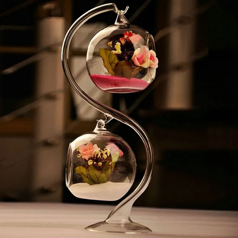 hanging glass balls for plants Hanging Glass Ball Vase Flower Plant Potted Creative Glass Container H – acacuss