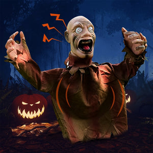 Halloween Swing Ghost Sound Control Decoration Ground Plug-in Ghost Horror Props Halloween Outdoor Garden Haunted House Decor acacuss