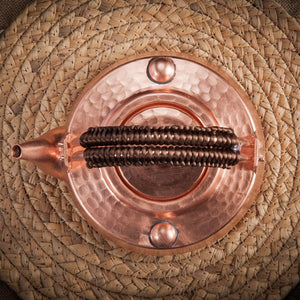 Handmade Vintage Unique Copper Teapot Pure Copper tea kettle Teapot Solid Copper Tea pot Kettle Stovetop Teapot, 0.8Quarts - ACACUSS