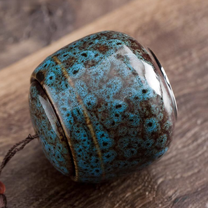 Hand-painted Ceramics Tea Storage Tank | Memorial Container Pet Ashes Casket | Japanese Ceramic Tea Container Cans Canister | Tea Ceremony - acacuss