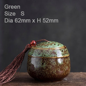 Hand-painted Ceramics Tea Storage Tank | Memorial Container Pet Ashes Casket | Japanese Ceramic Tea Container Cans Canister | Tea Ceremony - acacuss