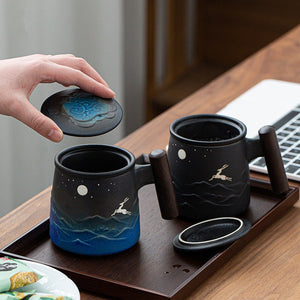 Handmade coffee cup tumbler mugs gift set - acacuss