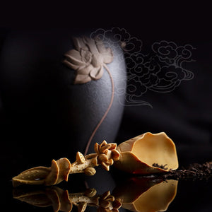 Handmaid Boxwood Carving Crafts Chinese Zen Tea Spoon - ACACUSS