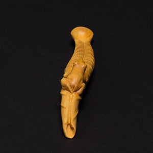 Handmaid Boxwood Carving Crafts Chinese Zen Tea Spoon - ACACUSS