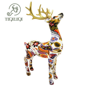 Home Decor Decorative Statues Sculpture House Home Decoration Living Room Nordic modern graffiti painted water transfer deer acacuss