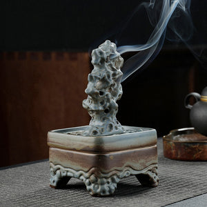 Home Decor Incense Furnace Ceramic Taihu Stone Antique Household Indoor Dish Sandalwood Incense Furnace Zen Furnace acacuss