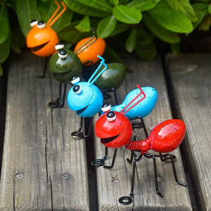 Hot Metal Ant Wall Decoration Cute Cartoon Hanging Pendant Creative Craft Bedroom Garden Lawn Art Wall Accents Handcrafte 2023 acacuss