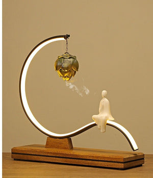 Incense Stick Holder Buddha Decoration Ceramic Burner Handmade - Creative Hanging Backflow Aromatherapy Burner Zen Living Room Home - ACACUSS