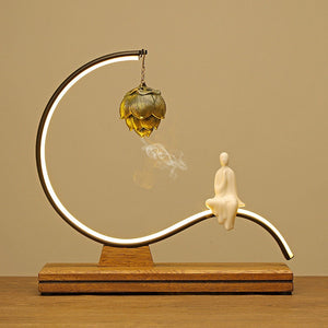 Incense Stick Holder Buddha Decoration Ceramic Burner Handmade - Creative Hanging Backflow Aromatherapy Burner Zen Living Room Home - ACACUSS