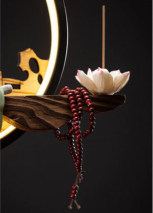 Waterfall Backflow Incense Burner Ladies Buddha Home Decoration Elk - Incense Stick Holder Buddha Decoration Ceramic Burner Handmade Flower - ACACUSS