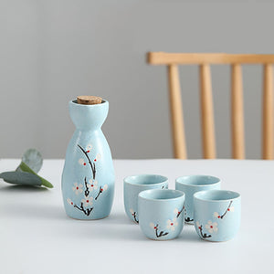 Japanese Sake Pot Set Fruit Wine Mug Sake Cup Household Baijiu Wine Mug Ceramic Sake Wine Set acacuss