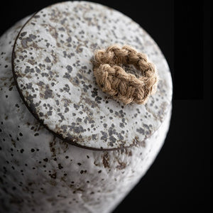 ACACUSS Japanese Ceramic Tea Container Cans Canister | Retro Stoneware | Ceramic Airtight pot Gong Fu | Candy Can | Tea Ceremony Accessories - ACACUSS