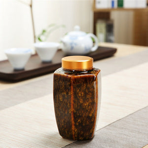 Kiln Change Ceramic Mini Sealed Saving Tea Jar - ACACUSS