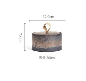 ACACUSS Kitchen Canister Storage spice & coffee jars | Retro Stoneware | Ceramic Airtight pot Gong Fu | Candy Can - ACACUSS