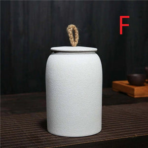 ACACUSS Kitchen Vintage Storage cookie & Sugar jar | Retro Stoneware | Ceramic Airtight pot Gong Fu | Candy Can | Tea Ceremony Accessories - ACACUSS