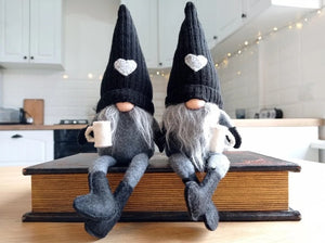 Knitted Faceless Doll Hanging Legs Hand-ground Coffee Christmas Day Decorations Home Daily Decoration Desktop Christmas Ornament acacuss