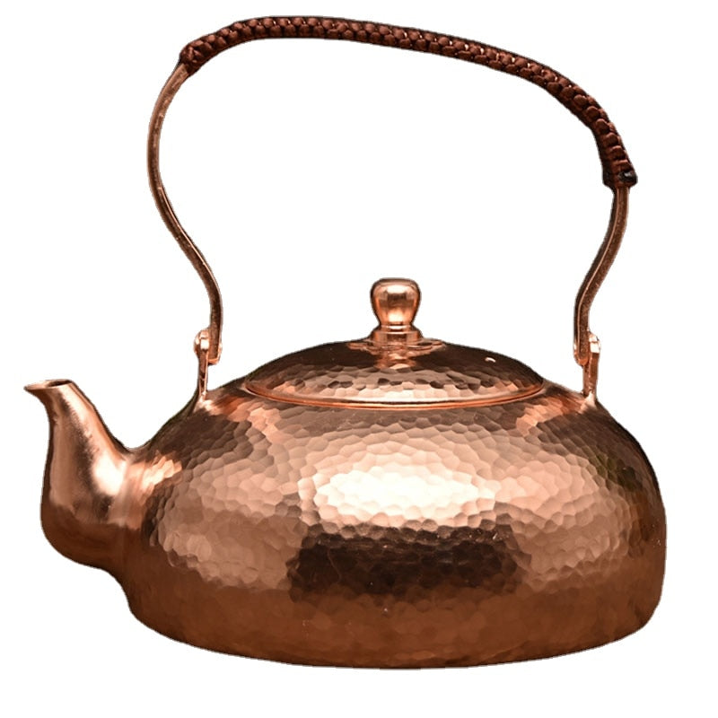 Large Capacity Kettle Pure Copper Hot Water Kettle Handmade Brass Kettlemetal Coffee Pots Warm Wine Jug Vintage Chines Tea Set acacuss