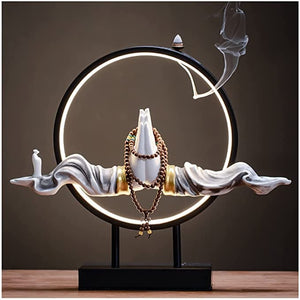 Led and Ceramic incense Burner Handmade - acacuss