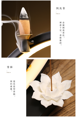Lotus Fountain Incense Holder - acacuss