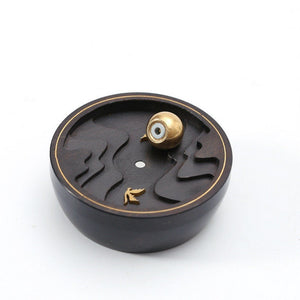 Minimalist Ceramic Incense Burner Agarwood Incense Burner Sandalwood Smoke Modern SPIRITUAL Backflow Incense Burner Creative Home Stone - acacuss