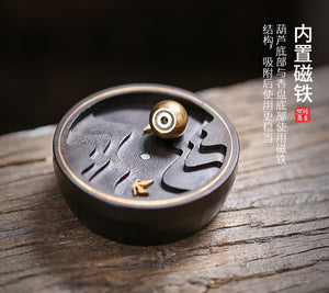 Minimalist Ceramic Incense Burner Agarwood Incense Burner Sandalwood Smoke Modern SPIRITUAL Backflow Incense Burner Creative Home Stone - acacuss