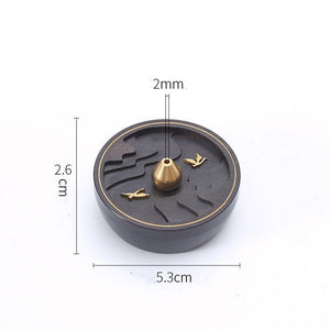 Minimalist Ceramic Incense Burner Agarwood Incense Burner Sandalwood Smoke Modern SPIRITUAL Backflow Incense Burner Creative Home Stone - acacuss