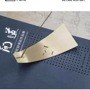 Minimalist Retro Creative Handmade Brass Incense Holder - acacuss