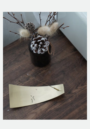 Minimalist Retro Creative Handmade Brass Incense Holder - acacuss