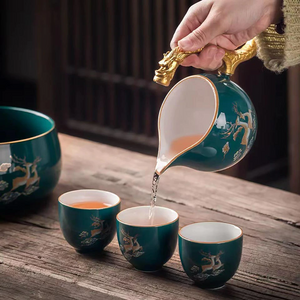 Modern Chinese Tea Set with Loose leaf tea infuser - acacuss