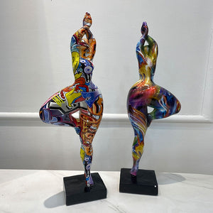 NORHTEUINS Resin Fat Lady Statues Abstract Art Woman Figurines for Interior Entrance Bookcase Bedroom Desktop Decor Objects Gift acacuss