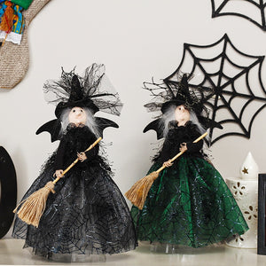 New Halloween Home Decoration Ghost Festival Non woven Witch Doll Tree Top Star Desktop Decoration Doll Pendant acacuss