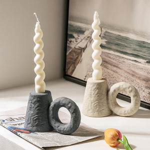 Nordic Ceramic Candlestick Decoration Ornament Photography Candle Holder Wedding Home Decore Dining Table Decoration acacuss