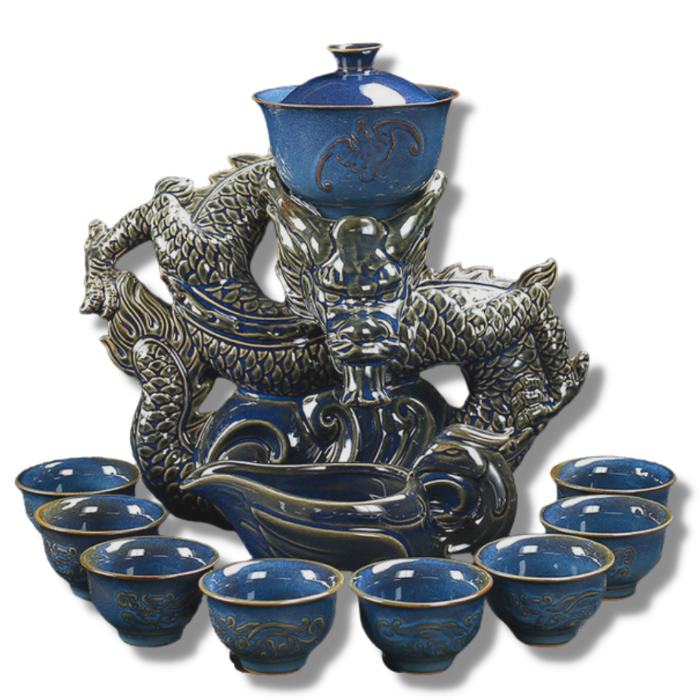 Oriental Dragon TeaPot | Chinese Vintage Tea Set | Antique Tea Set for adults - ACACUSS