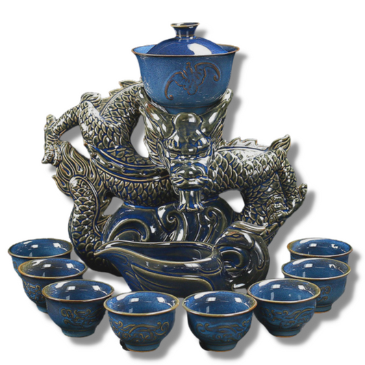 Oriental Dragon TeaPot | Chinese Vintage Tea Set | Antique Tea Set for adults - ACACUSS