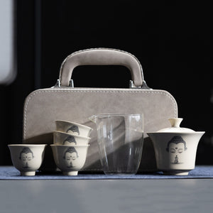 Portable Kung Fu Teaset Teacup Teapot Infuser Gaiwan Creative Tea Making Teaware Sets Home Office Chinese Tea Ceremony Gift acacuss