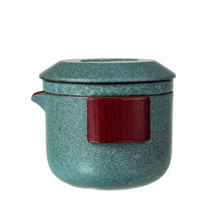 Portable TEA SET teapot with two Tea Cups and Travel Bag - acacuss