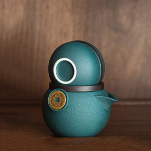 ACACUSS Complete Travel Kung Fu Tea Set Small Tea Tray Set I Ceramic Portable Travel Tea Set Outdoor Kung Fu Tea I Japanese Ceramic Tea Cup - ACACUSS