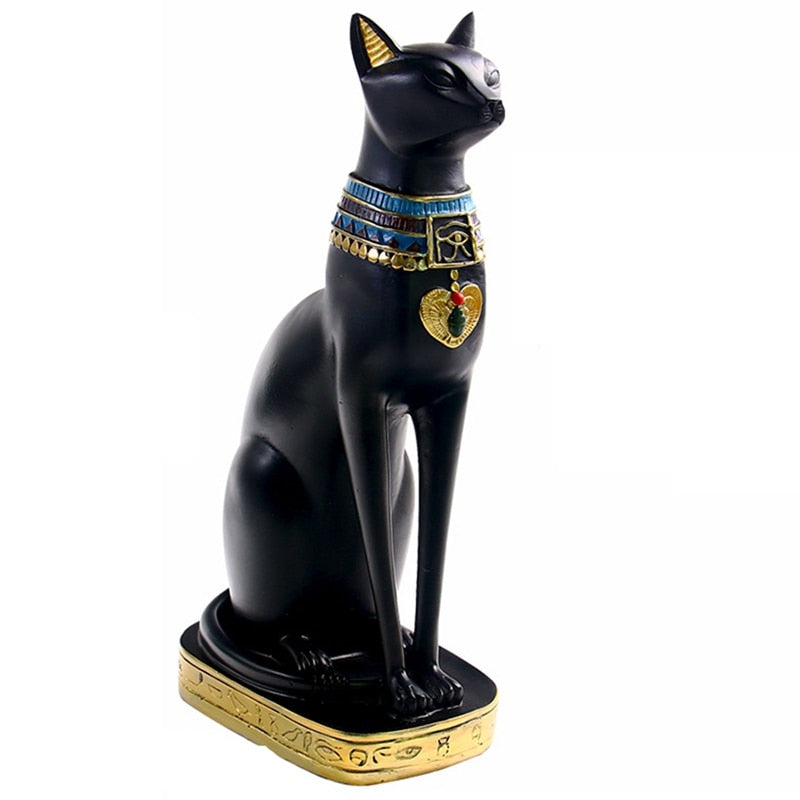 樹脂エジプト猫バステト置物アニメエジプト女神像彫刻ホームバー