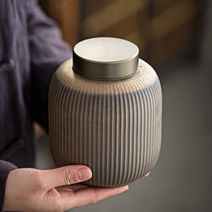 ACACUSS Tea TIN Or Coffee CONTAINER Retro Wood Fired Ceramic Large Household Seal Ceramic Tea Canisters Traditional Tea Jars Storage Tea - ACACUSS