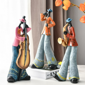 Rock Band Music Art Character Model Statue Creative Living Room Decoration Wine Cabinet Ornaments Figurine Resin Craft Supplies - acacuss